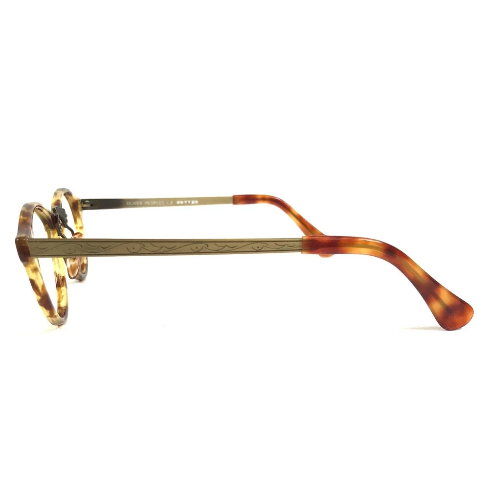 Vintage Oliver Peoples Eyeglasses Frames OP-60 404 AG Antique Gold 49-22-140
